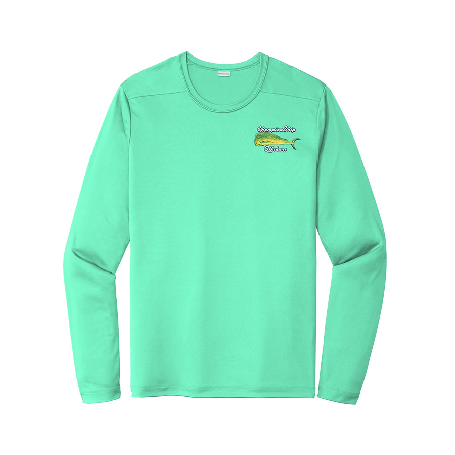 Performance Wear Long Sleeve Mahi Seafoam Green SPF 50 - Championship  Offshore