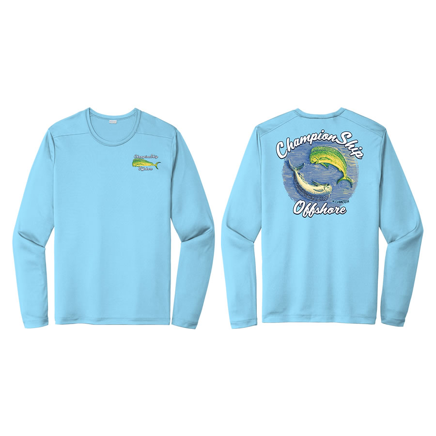 Performance Wear Long Sleeve Mahi Soft Blue SPF 50